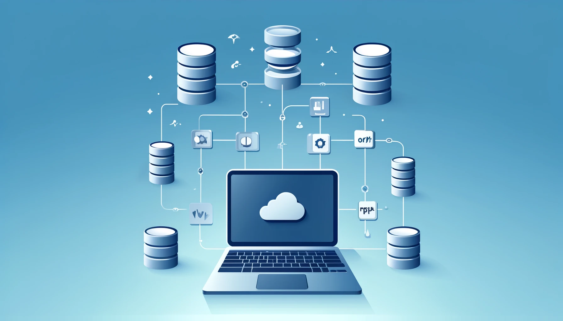 Illustration of PHP framework integration with multiple databases supported by Scriptcase.